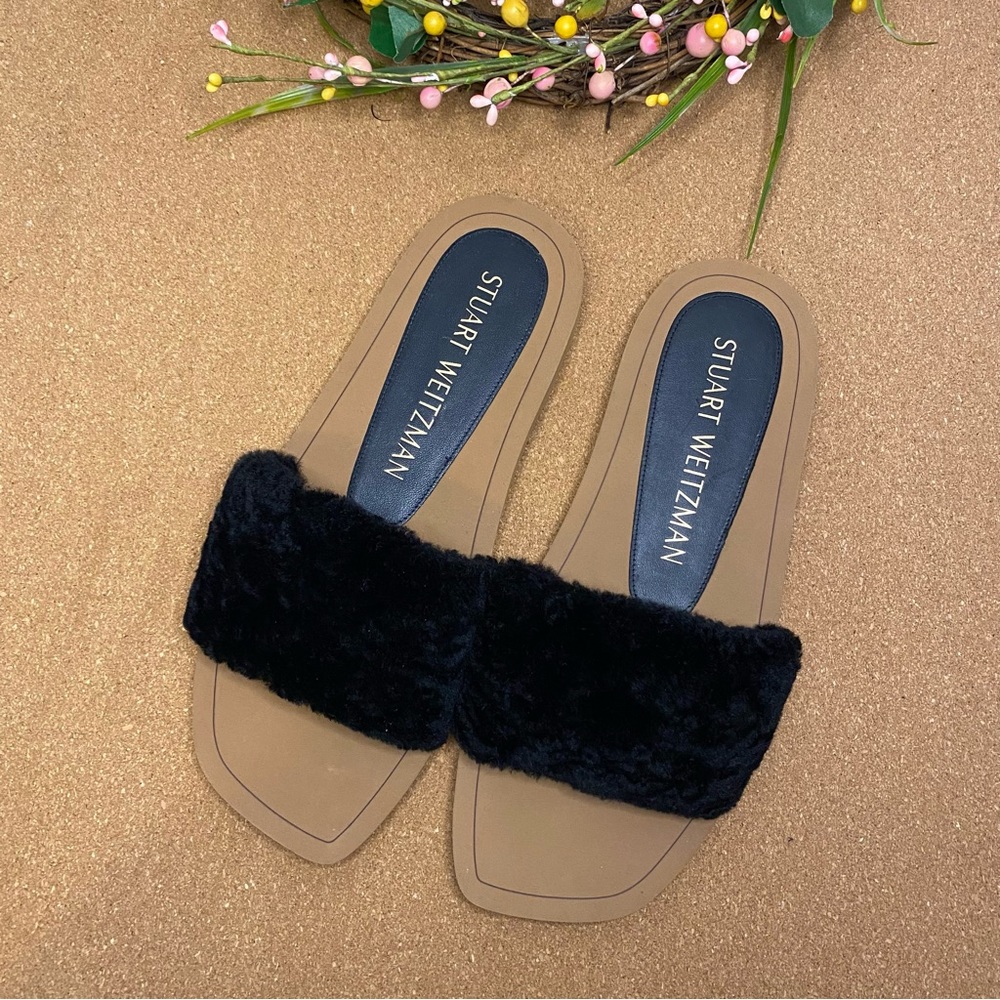 Stuart Weitzman Cammy Shearling Slides - image 2